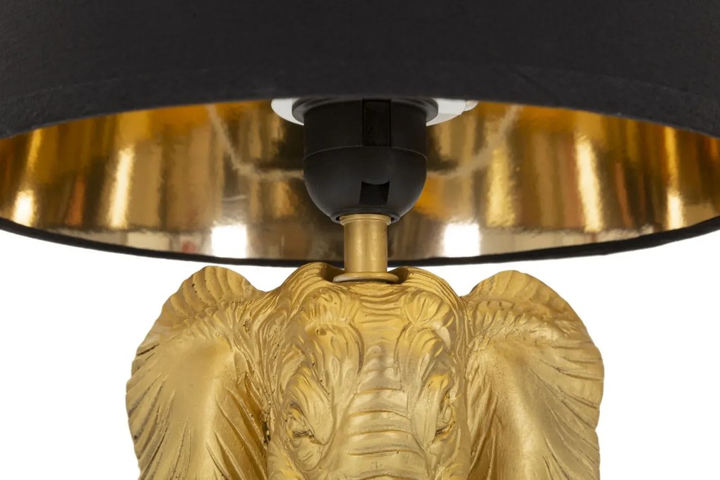 Stolná lampa Elephant 43 cm čierno-zlatá