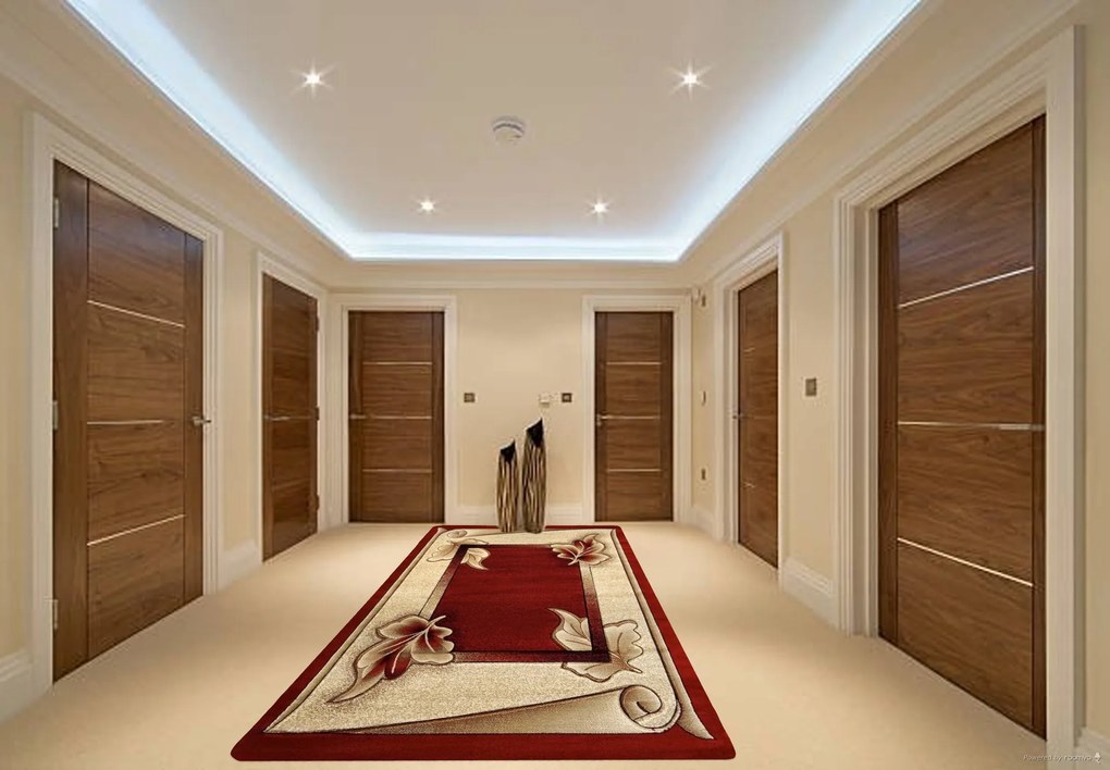 Berfin Dywany, Kusový koberec Adora 7014 T (Terra), 60x90, červená, obývacia izba