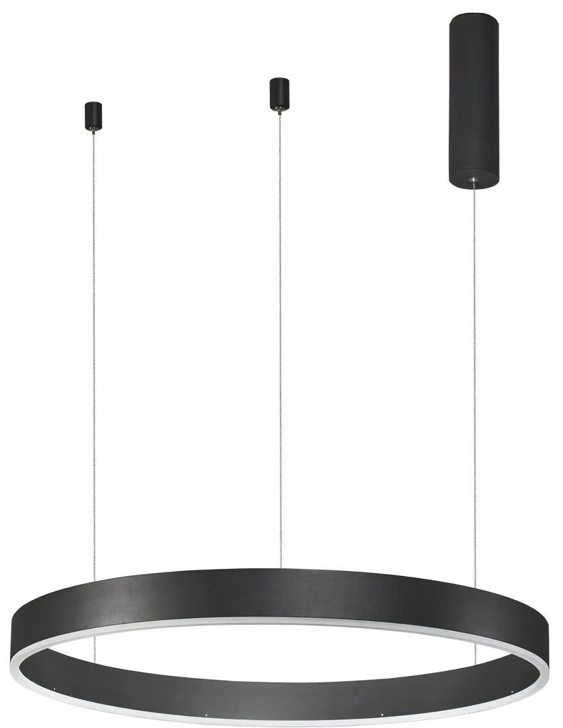LED luster Motif 60 čierne CCT s diaľkovým ovládaním