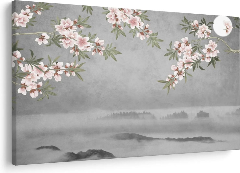 Obraz - Mesiac nad krajinou (90x60 cm)