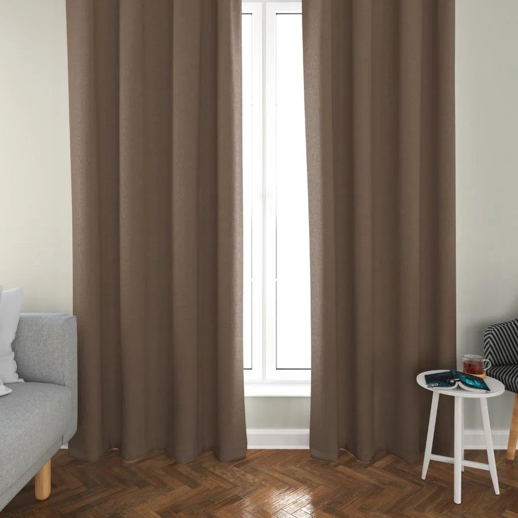 2x Svetlohnedý záves OXFORD 140x250 cm