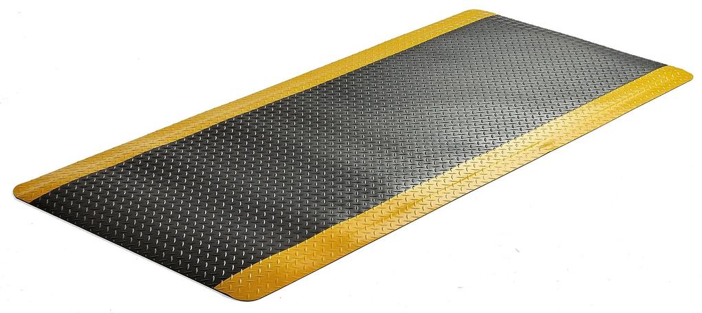 Gumová pracovná rohož SUPER, šírka 910 mm, vlastná dĺžka, žltá, čierna