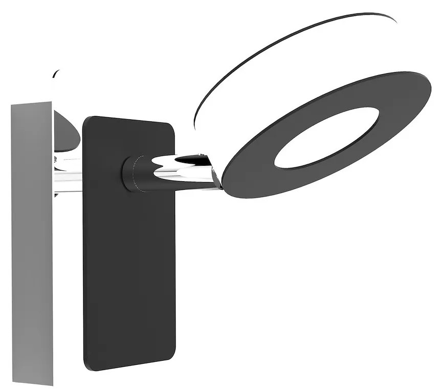Nástenné LED svietidlo Sole, 1x LED 5w, 4000k, ch/b