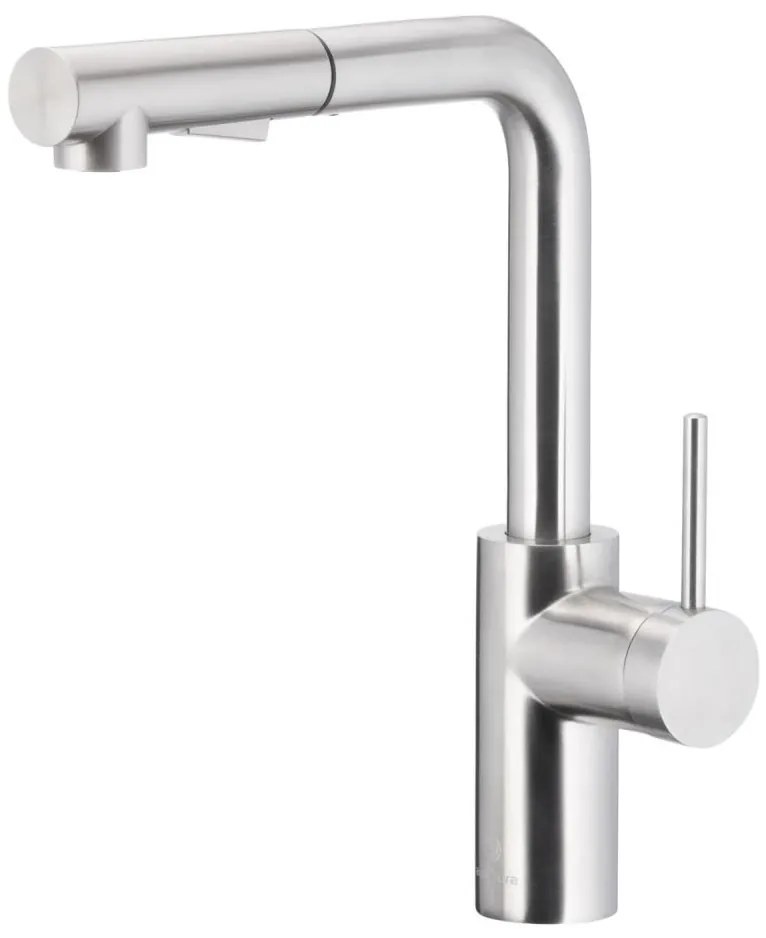 KFA Armatura 6623-110-22 - Drezová batéria s vyťahov. sprškou DUERO BASIC nerez