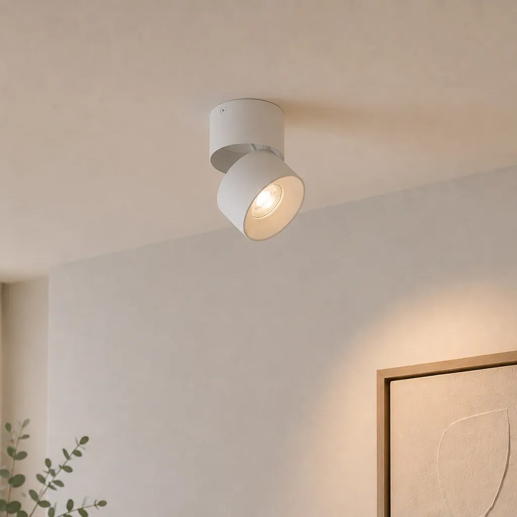 Moderné prisadené bodové svietidlo biele GU10 50mm naklápacie - Echo