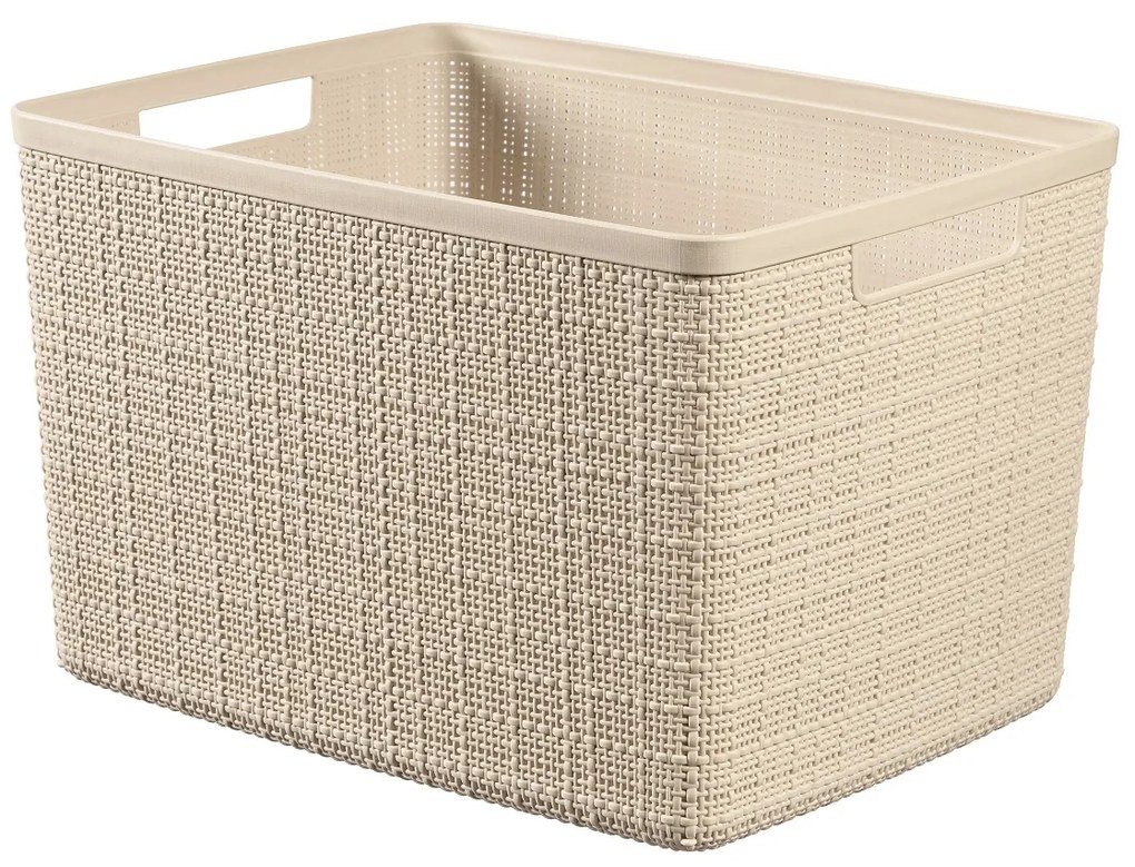 Curver Košík Jute L krémovo biela