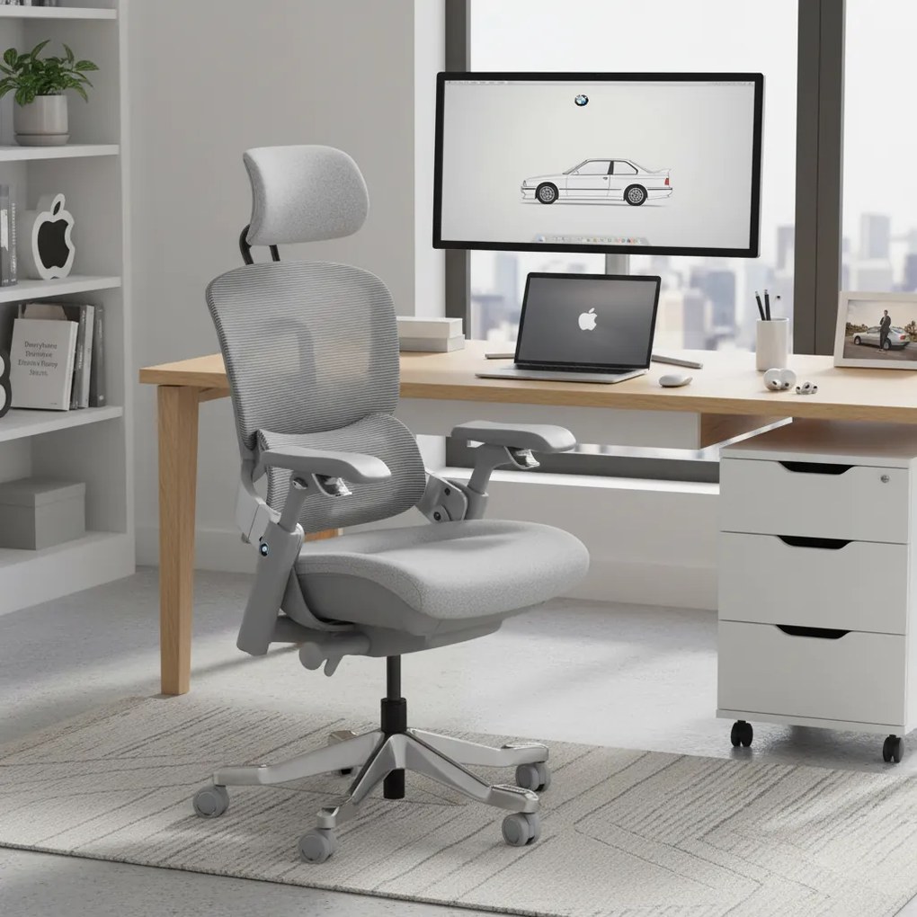 Kancelárska stolička TENSO, sivá