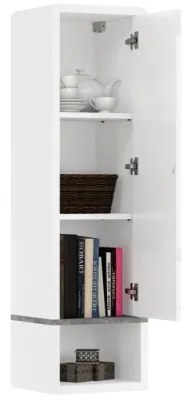 Skriňa s otvorenou policou FRED biela/šedá