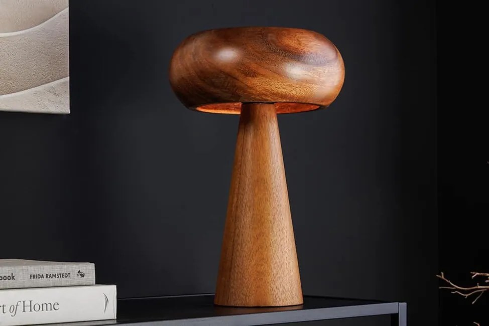 Terra – stolová lampa z masívneho akáciového dreva