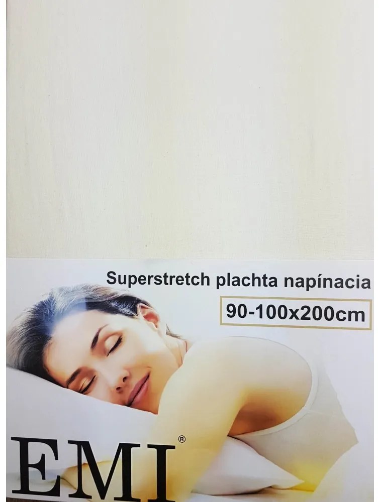 Plachta posteľná prírodná superstretch EMI, Plachta 90 (100)x200