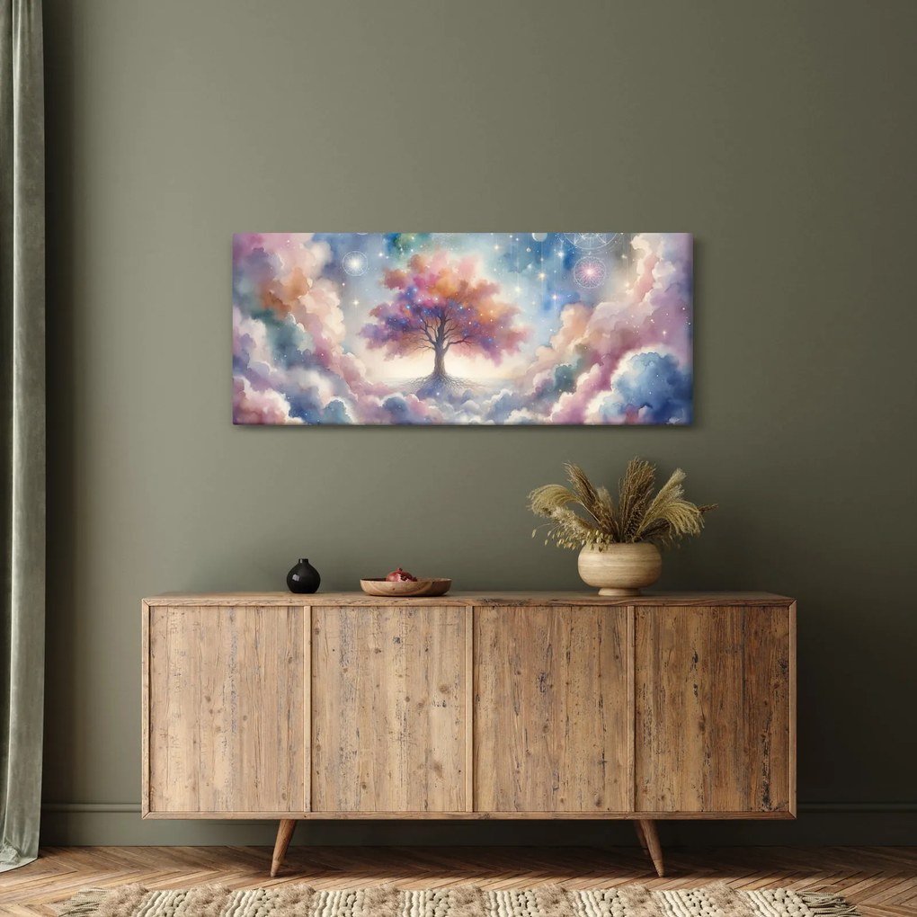 Obraz – Strom života v oblakoch (120x50 cm)