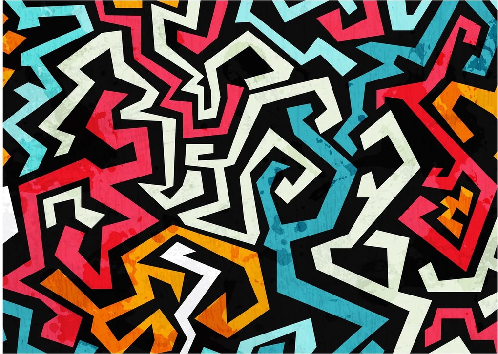 Obraz grafické abstrakcie (70x50 cm)