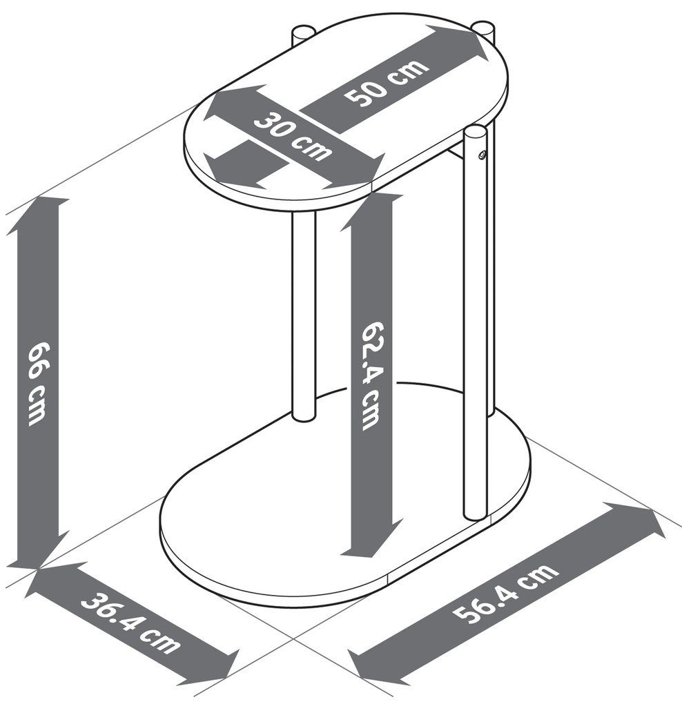 Bočný stolík z masívneho dreva