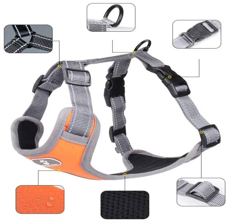 Postroj pre psov Astro L oranžový