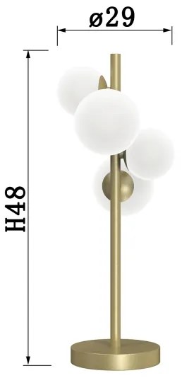 ONLI - Stolná lampa PALOMA 4xG9/10W/230V 48 cm zlatá