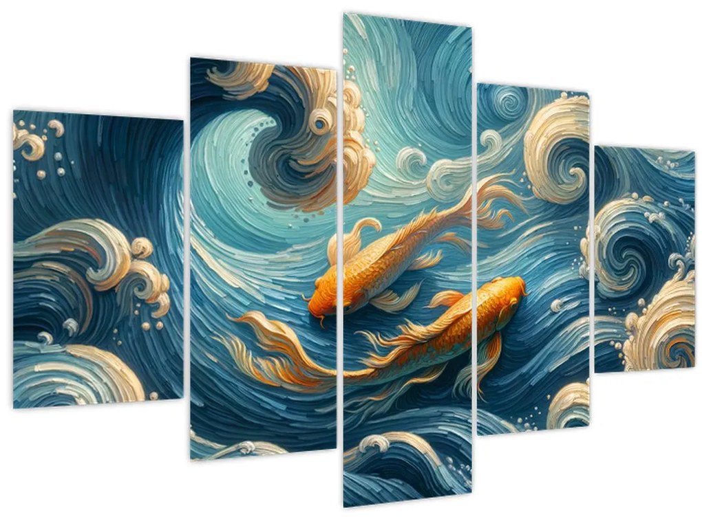 Obraz - Zlaté rybky (150x105 cm)