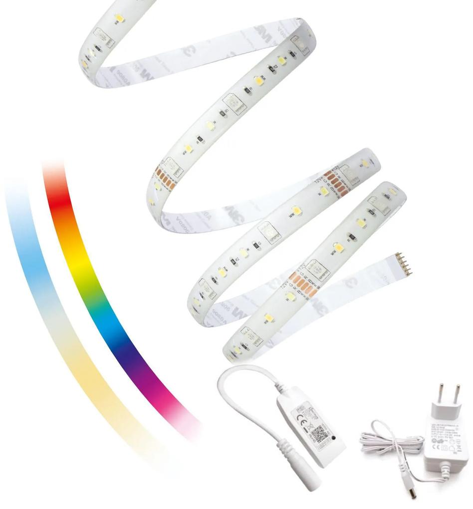 Toolight - SMART LED pásik ,17W, RGB farby nastaviteľné cez WIFI + napájací adaptér, OSW-01511