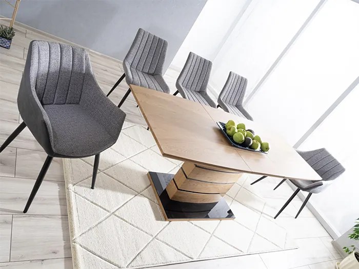 Rozkladací jedálenský stôl Daro 140-180x80- dub