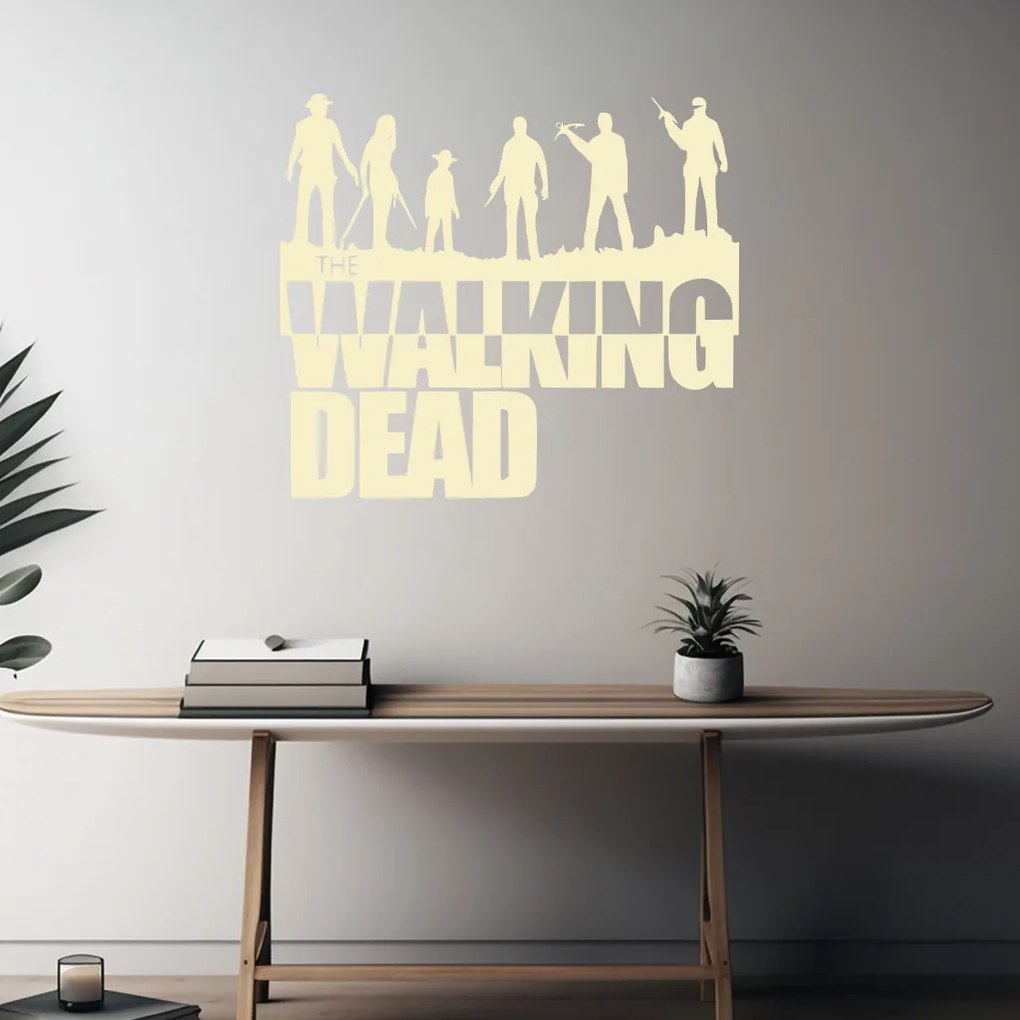 Veselá Stena Samolepka The Walking Dead Farba: žltá, Veľkosť: 80 x 71 cm