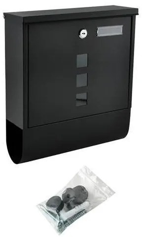 Poštová schránka 34x30,7 cm čierna