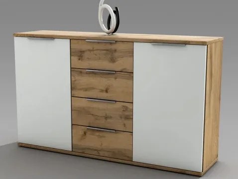 Komoda Capri, dub wotan/biela%