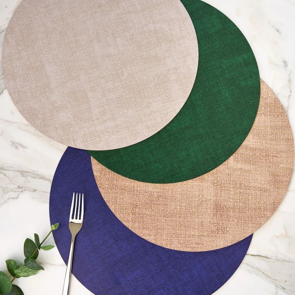 Prestieranie pod tanier Fabric obojstranné 38 cm mliečne biele