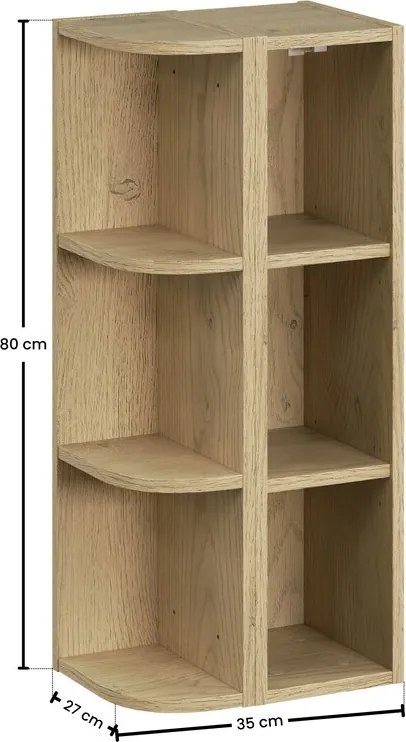Koupelnový regál UNI 35 cm dub cremona