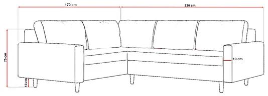 Rohová sedačka Evander II (čierna) (s bonell pružinami) (L). Vlastná spoľahlivá doprava až k Vám domov. 1066653