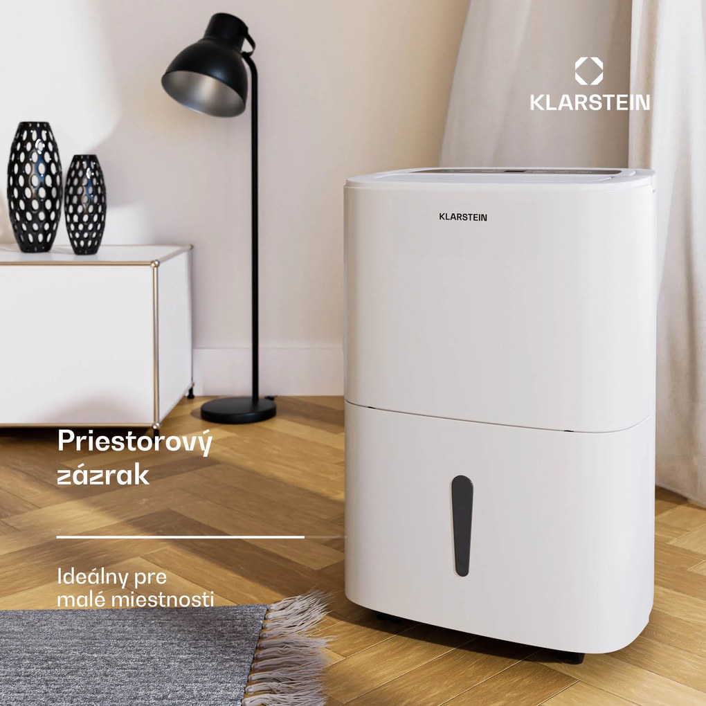 Klarstein DryFy 20L odvlhčovač, 20 l/deň, 22m², 230 m³/h, časovač, nádrž na vodu, mobilný