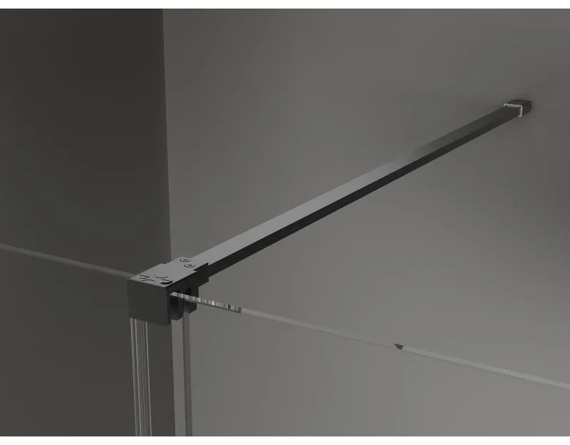 Mexen Velar, sprchový kút s posuvnými dverami 120 x 70 cm, 8mm číre sklo, brúsený grafit, 871-120-070-01-95
