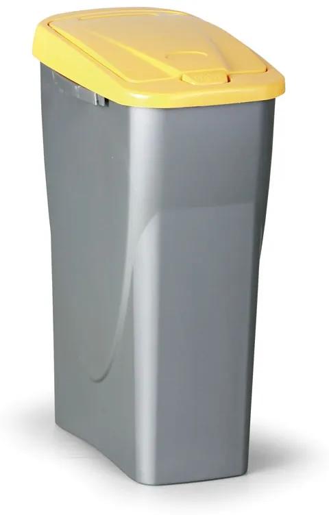 Odpadkový kôš (š x h x v): 21,5 x 36 x 51 cm, 25 l - veko: žlté