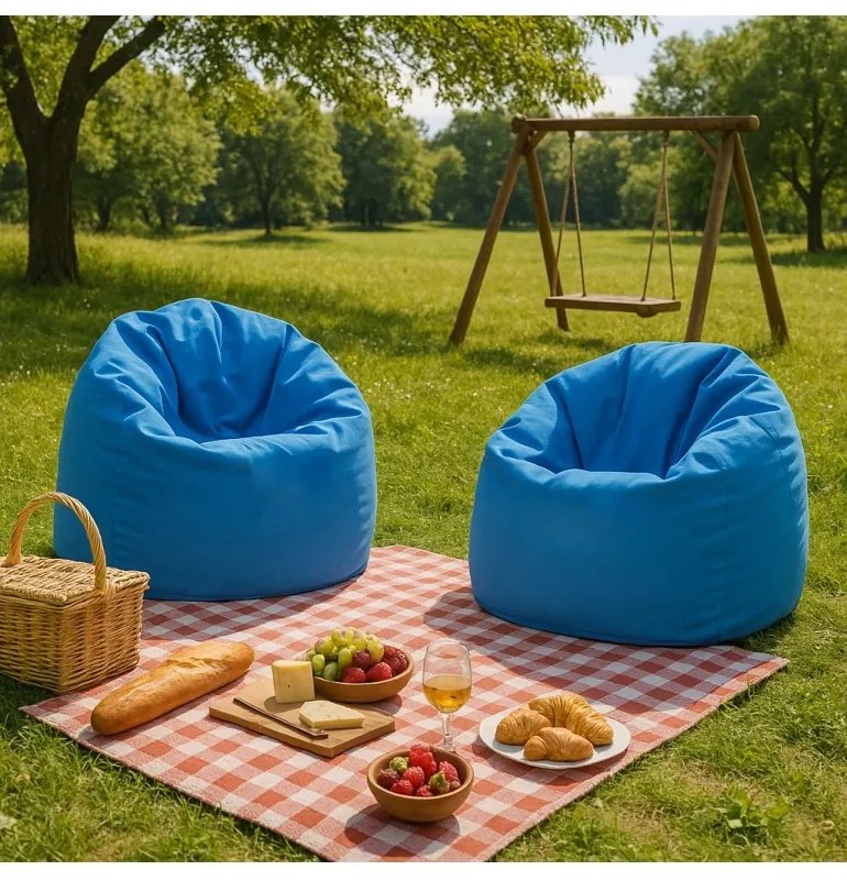 Sedací vak hruška modrá EMI