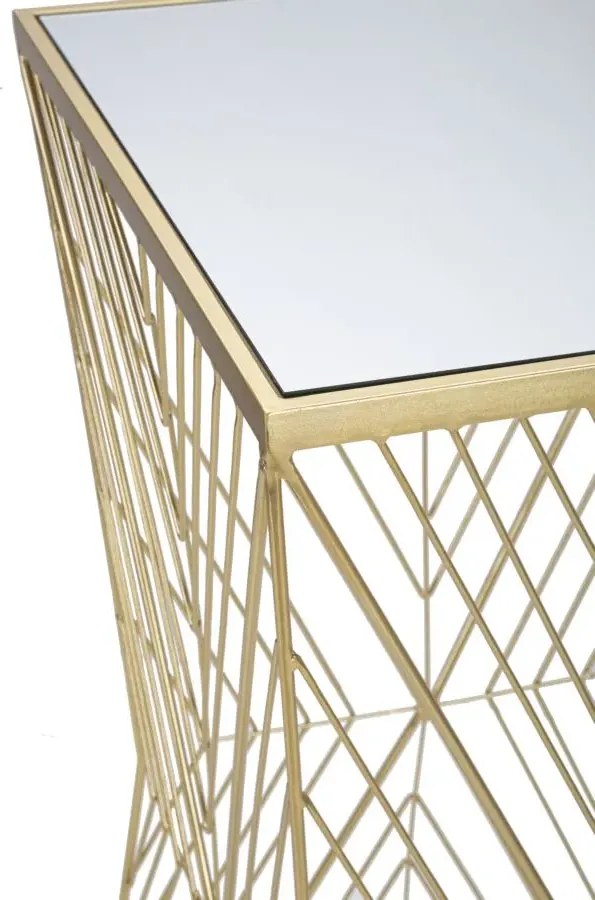 Odkladací stolík Lines 50 cm zlatý