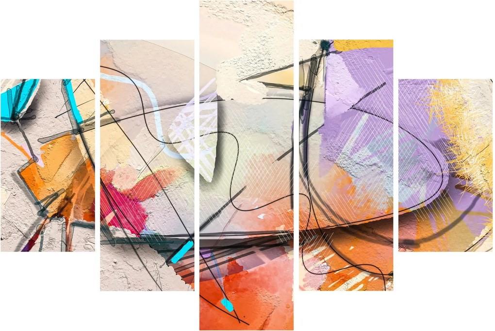 Obraz - Abstrakcia, vtáčik (150x105 cm)