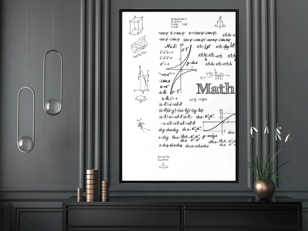 Artgeist Plagát - Math [Poster] Veľkosť: 40x60, Verzia: Zlatý rám s passe-partout