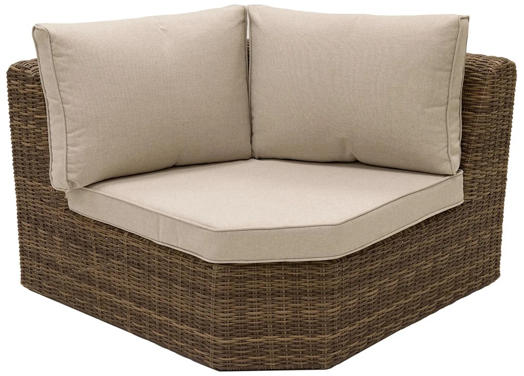 DEOKORK Ratanový rohový diel BORNEO LUXURY (hnedá)