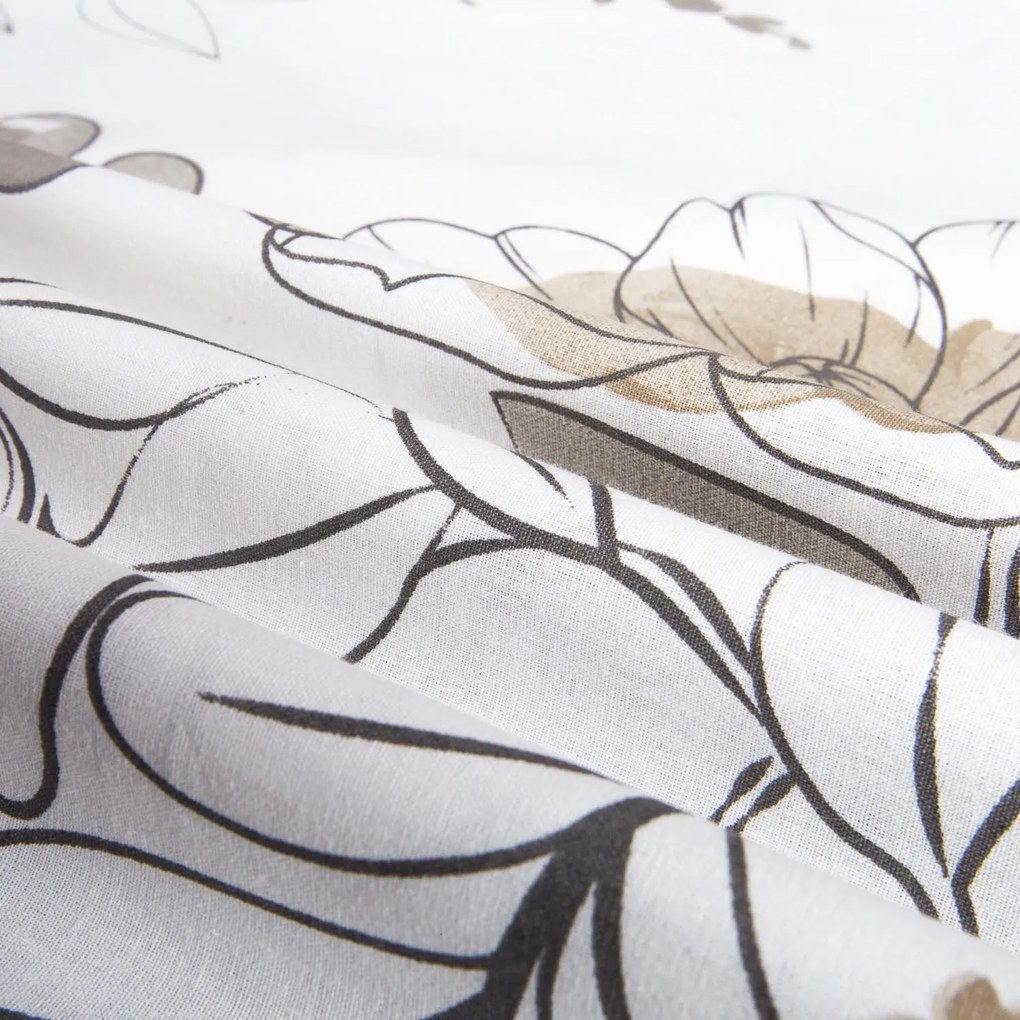 RENFORCÉ OBLIEČKY LARIN EXCLUSIVE 200X220 CM, 2KS 70X80 CM KVETY