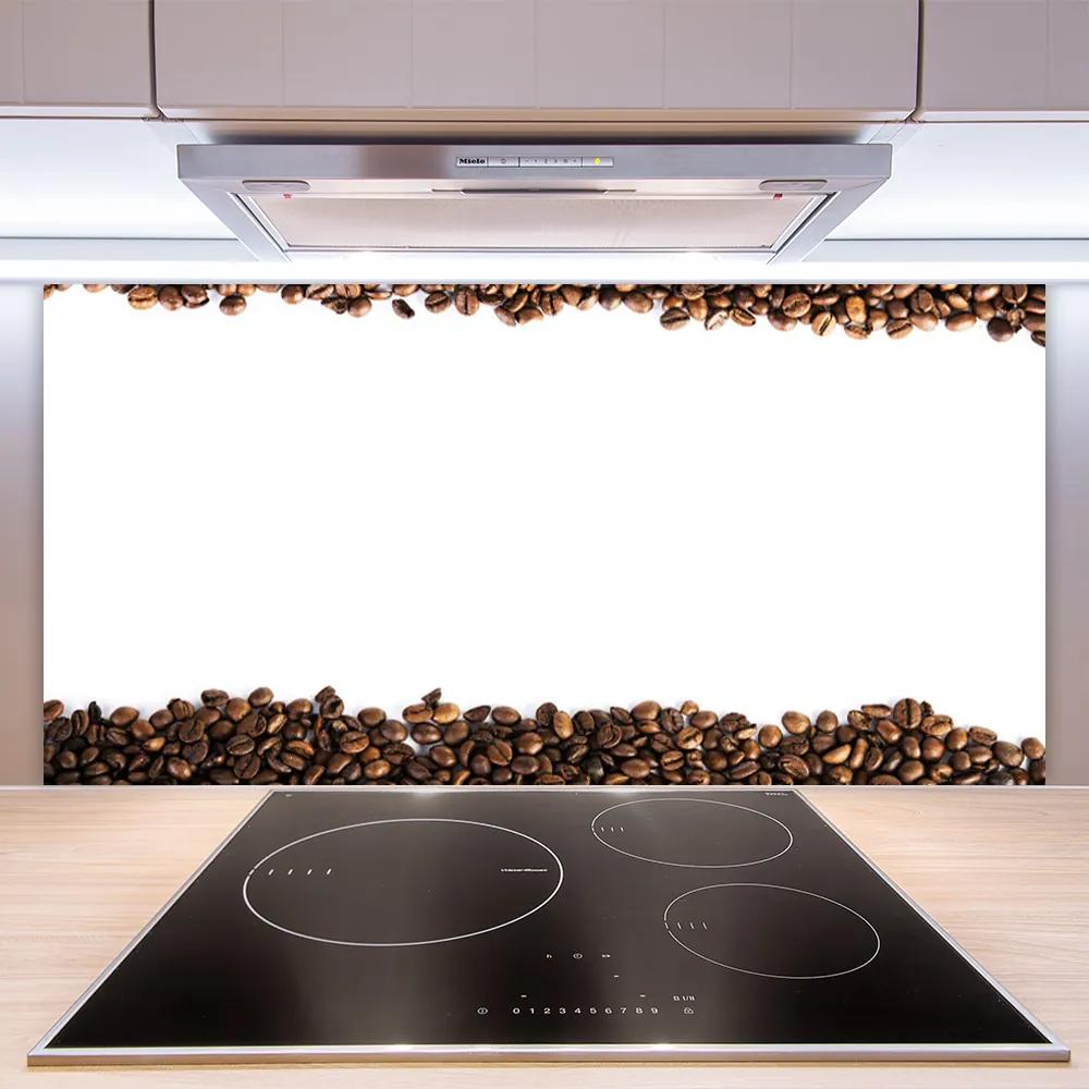 Sklenený obklad Do kuchyne Káva zrnká kuchyňa 125x50 cm