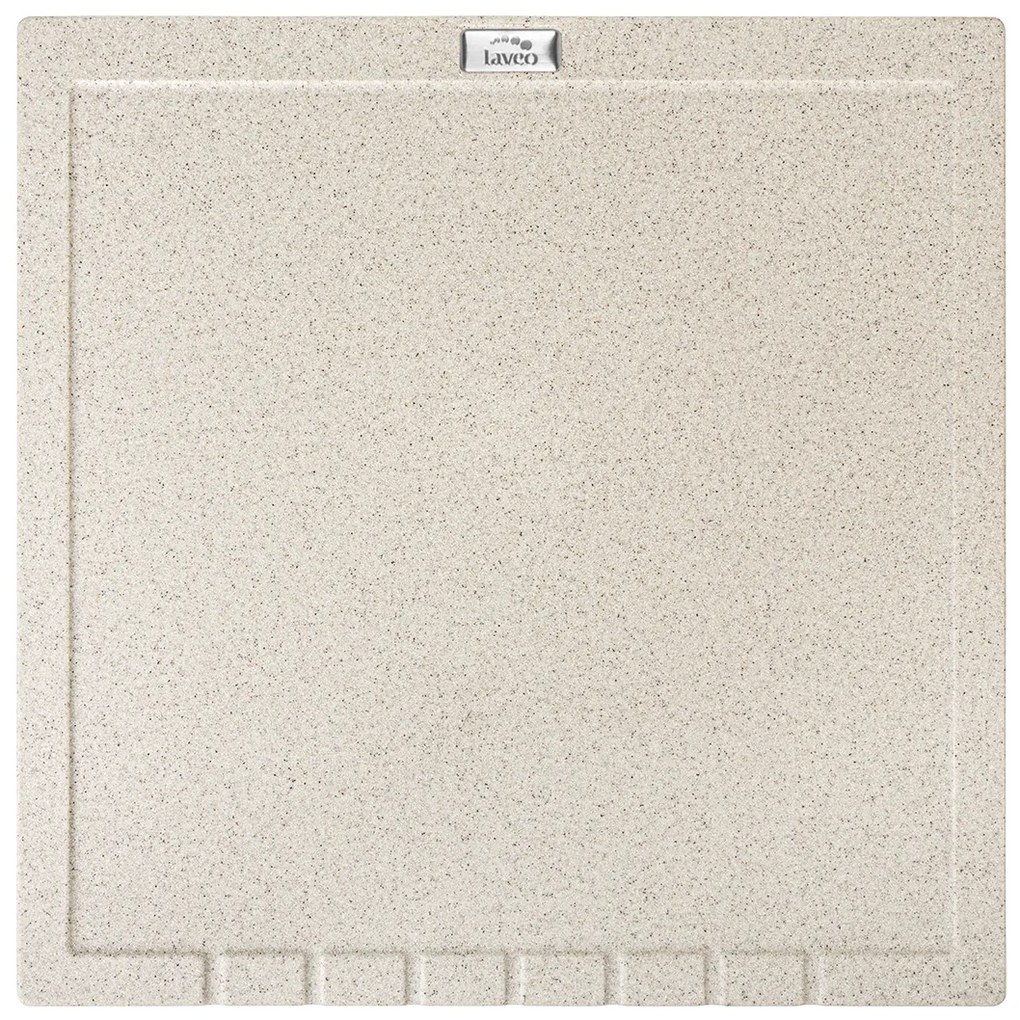 Laveo Halvo, granitový odkvapkávač 350x350x25 mm, béžová, LAV-OBA_401T