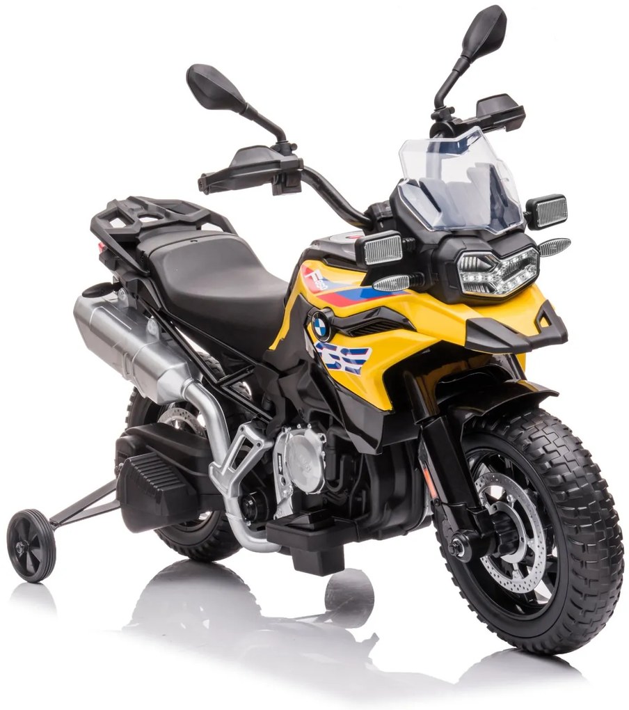Detská elektrická motorka BestBerg BBCC-80Y - BMW F 850 GS / od 3 rokov / nosnosť 30 kg / žltá