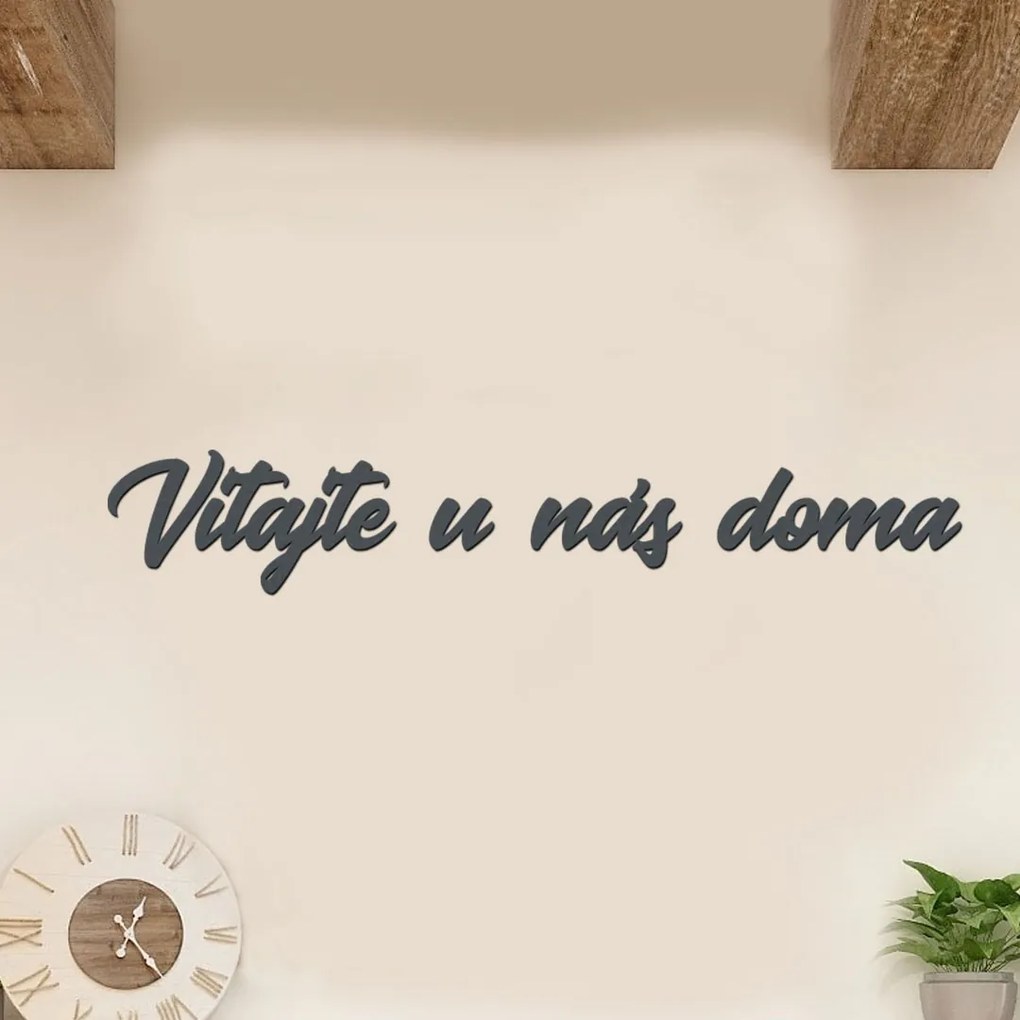 drevo zivota Drevený nápis na stenu VITAJTE U NÁS DOMA Farebný vzor: Čierna, Veľkosť textu: 120x20