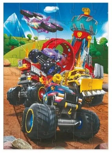 Puzzle Tlapková patrola/Paw Patrol Rescue na kolieskach 32x23cm 48 dielikov