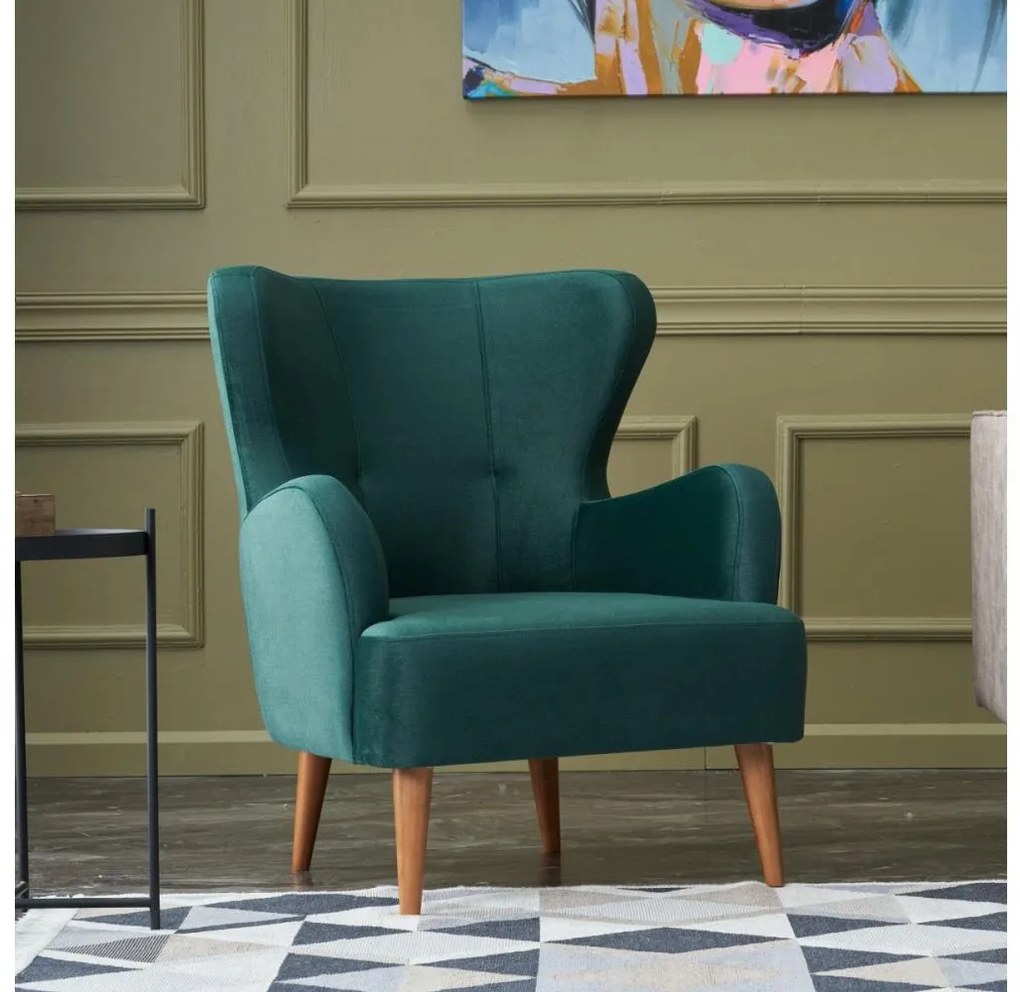 Kreslo ušiak NEKO zelené