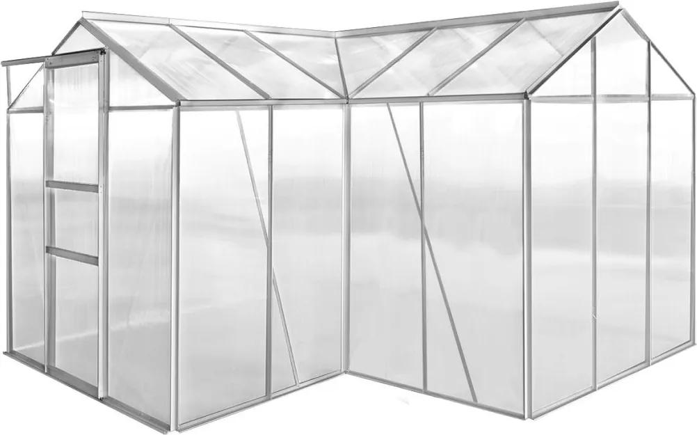 Hliníkový skleník s 2 časťami - 313 x 310 x 213 cm