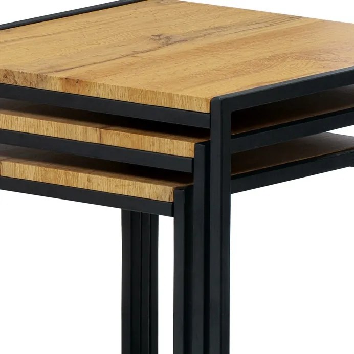 BONTEC Konferenčný stolík 45x45cm, mdf, divoký dub, AF-3003 OAK Farba: Hnedá