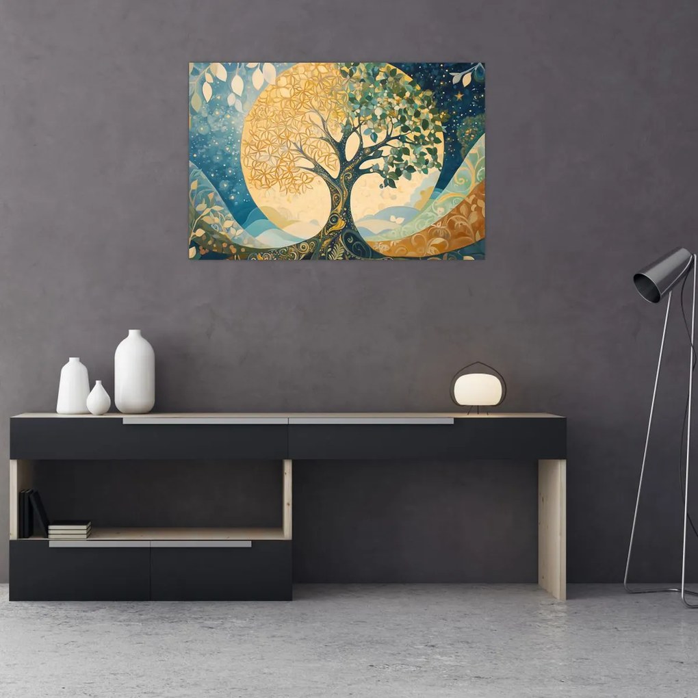 Obraz – Strom života v mesiaci (90x60 cm)