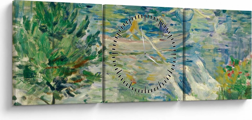 Obraz - Berthe Morisot, Girl in a Boat with Geese, reprodukcia (s hodinami) (90x30 cm)