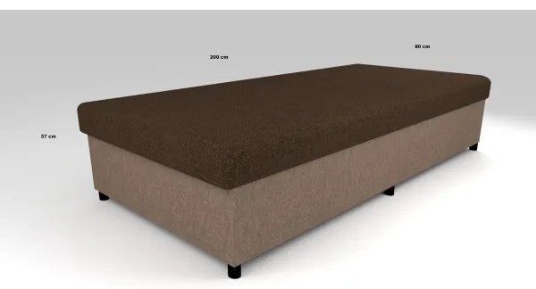 Čalúnená posteľ s úložným priestorom CORY 80x200 hnedá