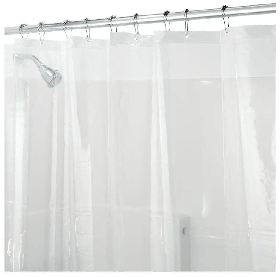 Priehľadný sprchový záves iDesign PEVA, 200 x 180 cm