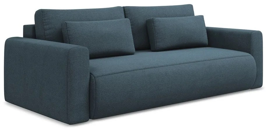 Modrá rozkladacia/s úložným priestorom pohovka 238 cm Kapua – Makamii